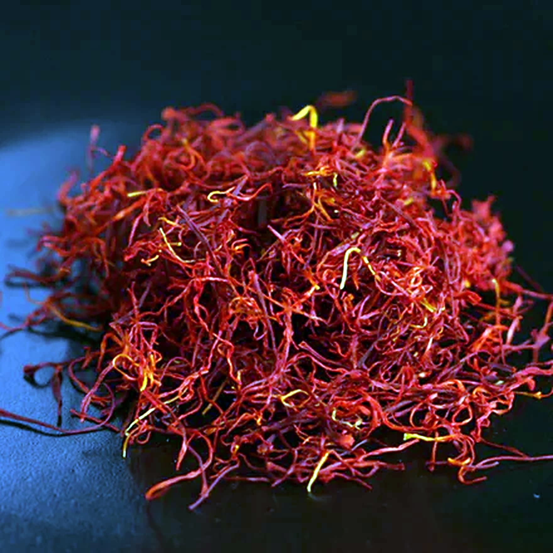 Saffron threads for Kannauj Zafran attar, handcrafted using traditional Deg Bhapka distillation
